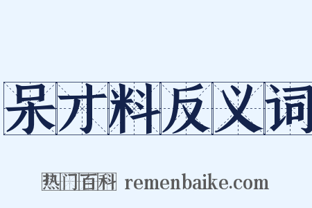 呆才料反义词是什么意思的图片